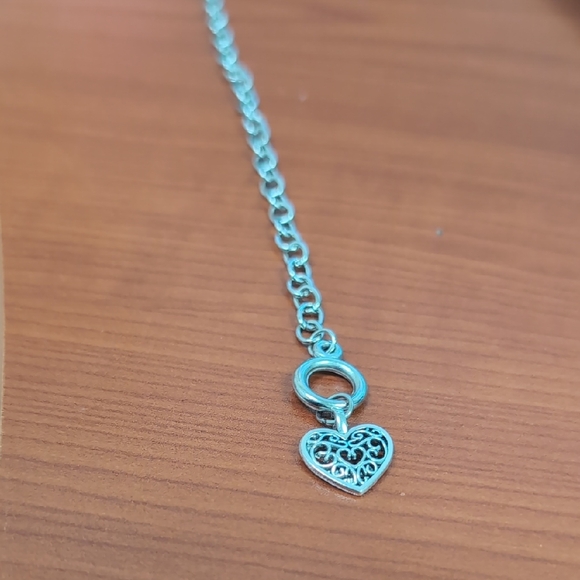 Elegant Silver Heart Charm Bracelet - Picture 3 of 6